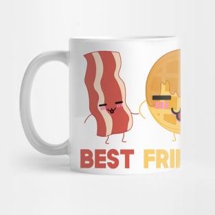 Bacon and Waffles Best Friends Matching Couple Mug